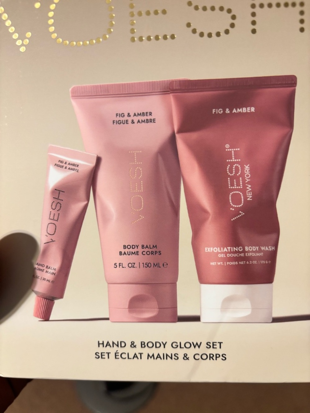 VOESH Fig & Amber Hand & Body Glow Set — Pink